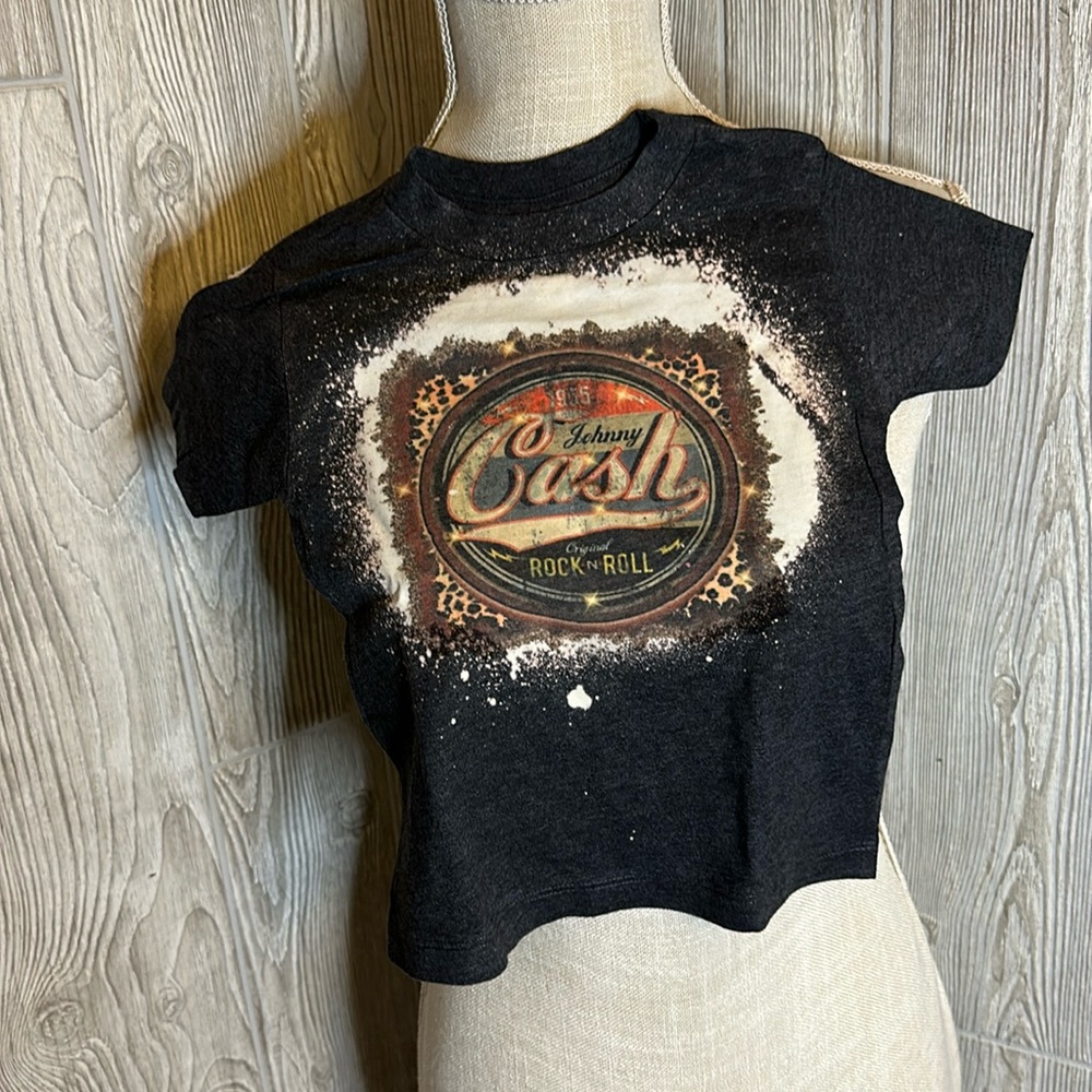 Bella Canvas Kids heather gray Johnny Cash t shirts